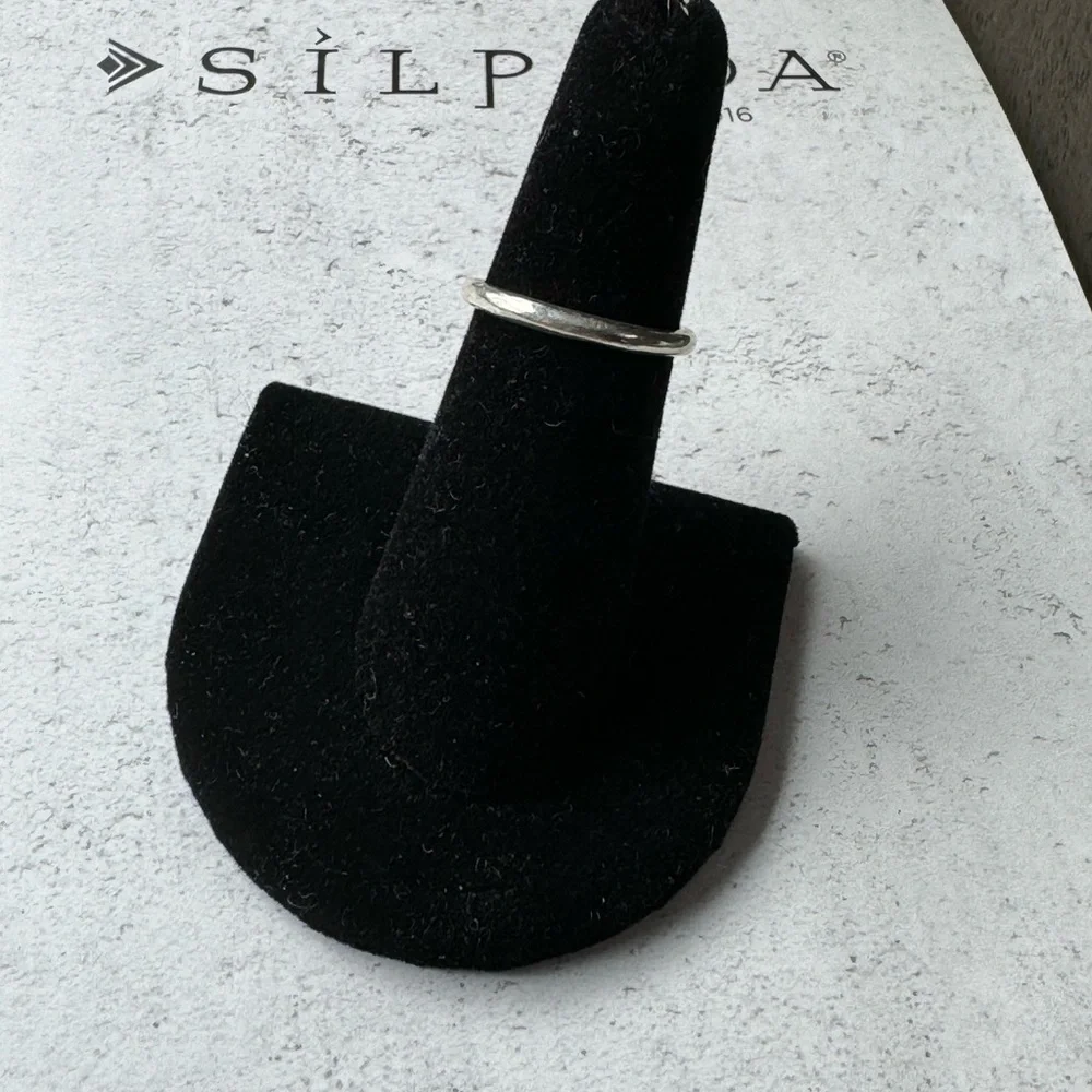 Silpada Simple Cross Ring In Pouch With Box - Picture 9 of 11